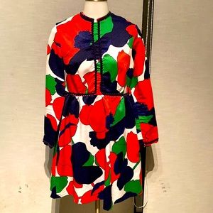 1970s Vintage Swirl Dress